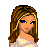 Pixel art contact sheet showing a female character in various poses with text overlays, featuring a blonde woman in an off-shoulder top and sparkly pants.