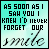 Animated contact sheet of 8 frames showing variations in text and spelling within a turquoise gradient background with the word "smile" in cursive script at the bottom.