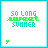 Pixelated text 'SO LONG SWEET SUMMER' in green and yellow with animated particle effects on a white background.