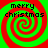 Four identical red and green spiral patterns with 'merry christmas' text in black pixelated font on each quadrant.