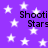 Purple background with white stars and repeated 'Shooti Stars' text in black pixelated font.