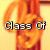 Pixelated orange and red figure with raised arm against yellow background, overlaid with 'Class Of' text in blocky pixel font.