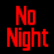 A 2x2 contact sheet of four animated frames showing red pixelated text on a black background, forming the phrase "No Night For An Emo Kid" across all frames with slight variations in letter spacing and alignment.