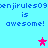 Pixelated blue background with repeated text and star symbols in pink and purple hues.