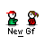 Pixel art of two figures with speech bubbles over a gray background, showing text changes and one animation frame.