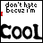 nine identical each displaying 'don't hate becuze I'm' text above a large 'Cool' word, with colored stars changing in position and color across the