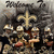 Animated icon shows a knight in armor with a golden fleur-de-lis on chest, holding a sword and shield, against dark stone background.