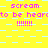 Yellow background with light blue checkered pattern, repeated pink text 'scream to be heard' and six exclamation marks in a