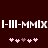 Dark red background with white Roman numerals and pink heart symbols arranged in two