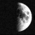 Four grayscale moon phases displayed in a on a black background, showing waxing crescent, first quarter, waxing gibbous, and full moon transitions
