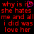 Red pixelated text on black background with a purple heart symbol replacing the 'o' in 'it' in the first line.