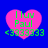 Four identical pink heart-shaped icons with green text 'I luv Paul' and '<333333' on a blue background, each displaying slight pixel variations.
