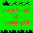 Green background with red text "christmas is coming" and a pixelated sleigh with reindeer above and below the text.