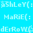 A static image with a bright cyan background displaying repeated text strings in light blue pixelated font, including "âShLeY(", "MaRiE(", and "dErRoW(" with varying star symbols.