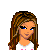 Pixel art contact sheet of a 4x4 grid showing animated frames from an AIM buddy icon featuring a cartoon girl and text about class of 2007 partying, with pink and white color scheme.