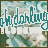 repeated pixelated images featuring teal text over a blurred background with diagonal stripes