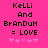 Pixelated text on bright pink background with two identical side-by-side sections and five light pink heart symbols below.