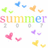 Pixelated icon displays 'Summer' text with rainbow gradient letters, surrounded by colorful heart shapes in green, blue, orange, pink, purple, and yellow.