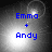 Four- of pixelated text 'Emma + Andy' on grayscale backgrounds with varying light effects
