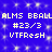 Static blue background with white pixelated text repeating 'ALMS BBALL', '#23/3', and 'VTFResH' in two horizontal , surrounded by faint star-like patterns