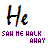 A static image displays a of text fragments with glitch effects, showing variations of phrases like "He" and "i wish" in different positions