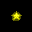 Six pixelated yellow star icons arranged in two on black background, each showing different animation states with varying numbers of surrounding particles