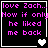 Four display pink text on black background with heart symbols changing from white to gray