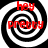 Four identical spiral patterns with red text 'hey' and 'prettv' overlaid on black-and-white concentric circles.
