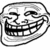 Two identical pixelated faces with exaggerated grins and squinted eyes, side-by-side on a white background.