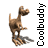 Animated contact sheet of a brown dinosaur mascot in 10 sequential frames showing walking motion, with vertical "Coolbuddy" text on the right side of each frame.
