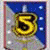 A pixelated image shows a large yellow number 5 on a blue background with white dots, next to a person with long brown hair against a blue backdrop.