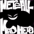 Black and white pixelated icon with repeated text "METAL" above stylized eyes, followed by "KroHETB" below.