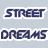 A 3x3 contact sheet of pixelated animated frames featuring a person with dark hair, white cap, and multiple text elements including 'STREET DREAMS', 'FABOLOUS', and partial words like 'DREAMS' and 'US'.