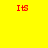 Yellow background with red pixelated text fragments and a gray rectangular block; no visible animation changes across observations.