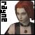 Pixelated image of a person with reddish-brown hair wearing dark clothing, standing against a white background with black text on the left.