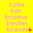 Yellow background with pink text reading 'katie fran brianna besties forever' repeated in three , each showing different animation states of small red symbols next to 'forever'