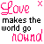 A 50x50 pixel animated contact sheet showing two frames of a text-based buddy icon with pink and black pixelated lettering on white background.