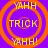 A static image with four identical circular orange target-like patterns on a purple background, each containing text elements in yellow and white.