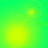 Animated green and yellow gradient background with shifting circular light patterns and faint pixelated text fragments.