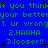 Blue background with green pixelated text listing three numbered points and repeated phrases, interspersed with black plus signs.