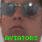 A pixelated close-up of a person wearing dark sunglasses with a reflective lens, showing a green text overlay reading AVIATORS at the bottom.
