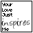 nine identical square displaying text 'Your Love Just Inspires Me' with animated heart symbols floating above the word 'Just'