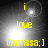 Yellow text 'i love Gharissa;]' on a grayscale background with shifting light effects, four variations of brightness and glow positions.