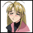 Pixelated anime-style character with blonde hair and pink cheeks, wearing a pink and black outfit, next to text reading 'Anime IM' and 'COM' on black background.