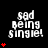 Pixelated text 'sad being single!' in white on black background with red heart symbols, varying by quantity per frame.