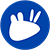 Blue circular icon with white hand symbol showing three extended fingers on right side and one bent finger on left side.