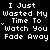 Black background with white pixelated text repeating "I Just Wasted My Time To Watch You Fade Away" in six across two horizontal sections, where the bottom section's text is slightly faded