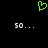 Green pixelated heart symbol above two identical gray '50...' text blocks on black background.