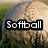 Softball-themed icon with a ball, glove, and text elements in pixelated style.