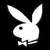 Two side-by-side pixelated bunny head icons with bow ties, one white on black background and the other black on white background.